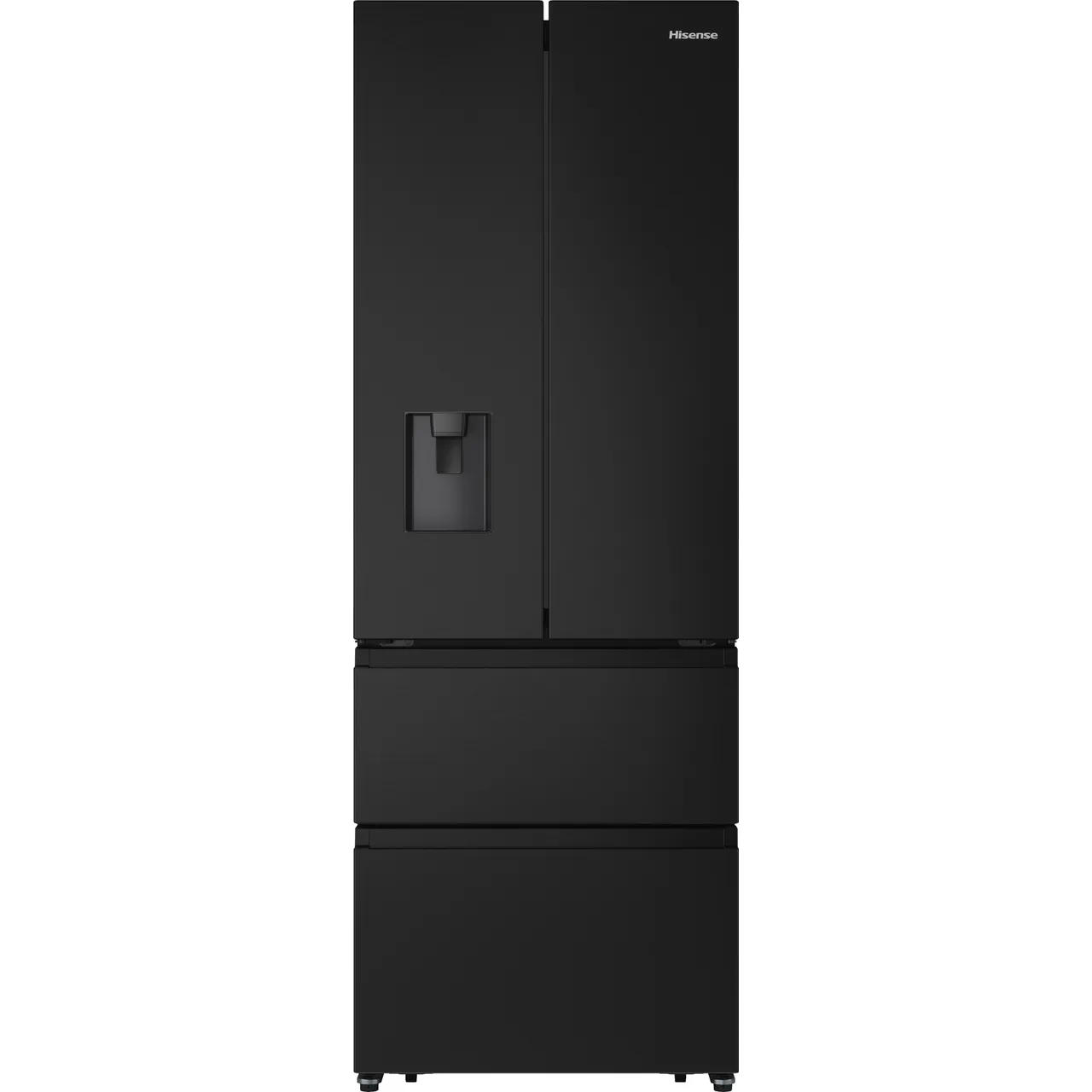 Hisense PureFlat RF632N4WFE Non-Plumbed Total No Frost American Fridge Freezer – Black / Stainless Steel – E Rated #383901
