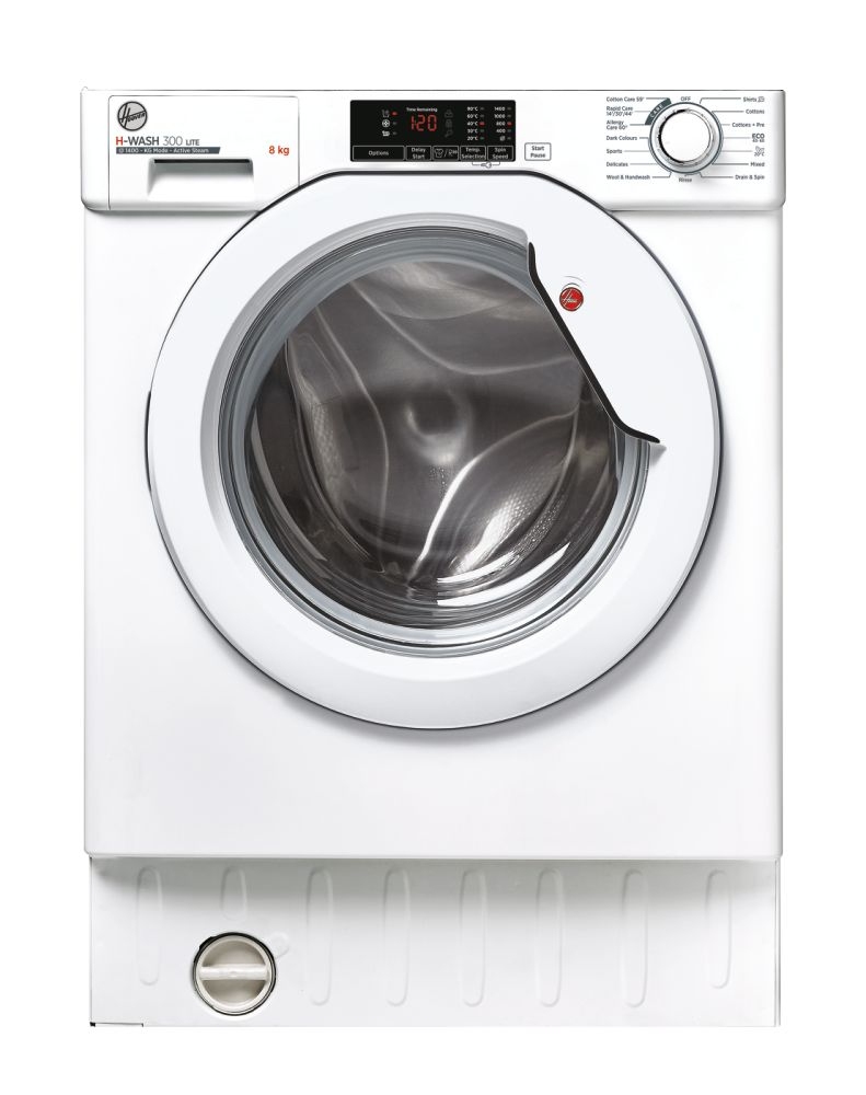 Hoover H-WASH 300 HBWS48D1W4 Integrated 8kg Washing Machine with 1400 rpm – White – B Rated #386274