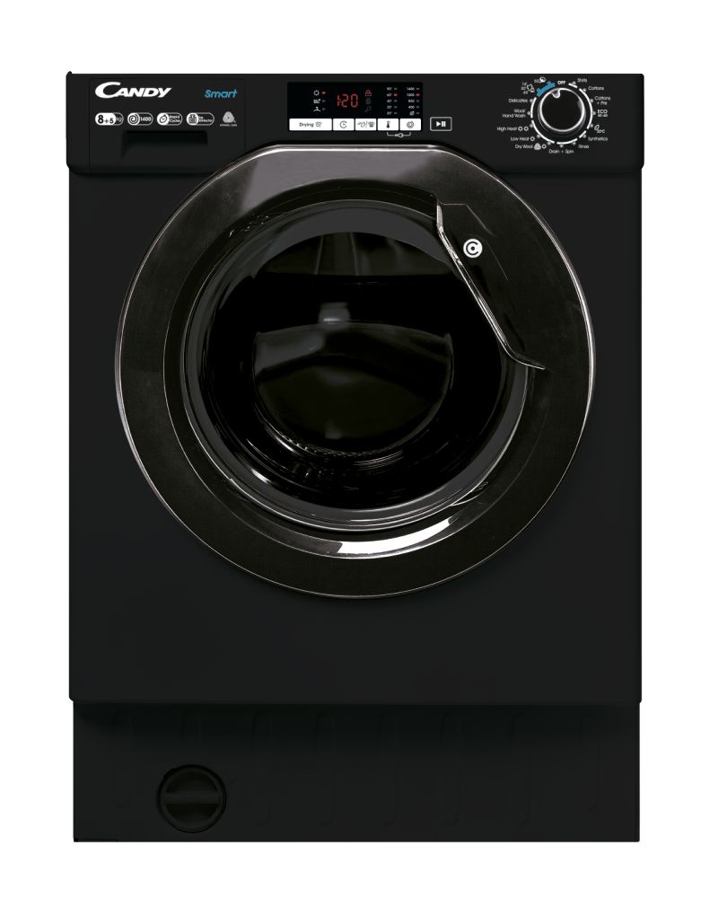 CANDY CBD 485D2BBE 8 kg 1400 rpm Integrated Washer Dryer – E Rated – Black #387287