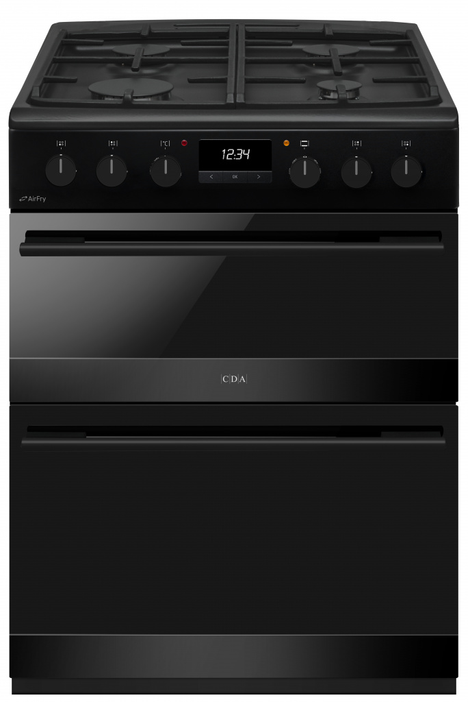 CDA CFD600MB 60cm Freestanding Dual Fuel Cooker – Black – A Rated #383382