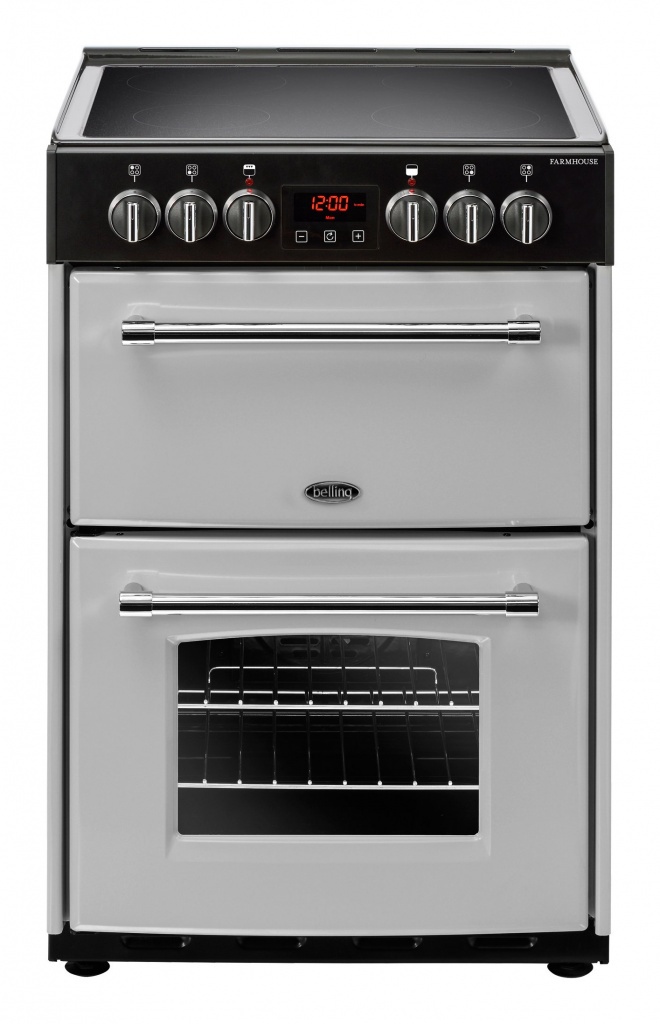 Belling Farmhouse 60DF Dual Fuel Cooker – Silver & Black #388969