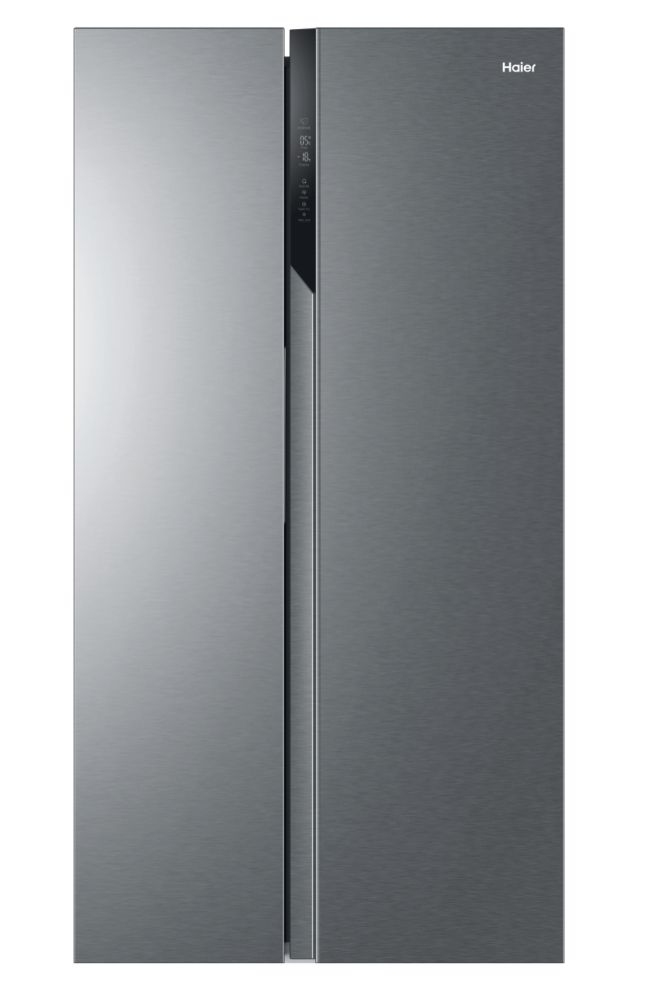 Haier HSR3918ENPG Total No Frost American Fridge Freezer – Silver – E Rated #389616