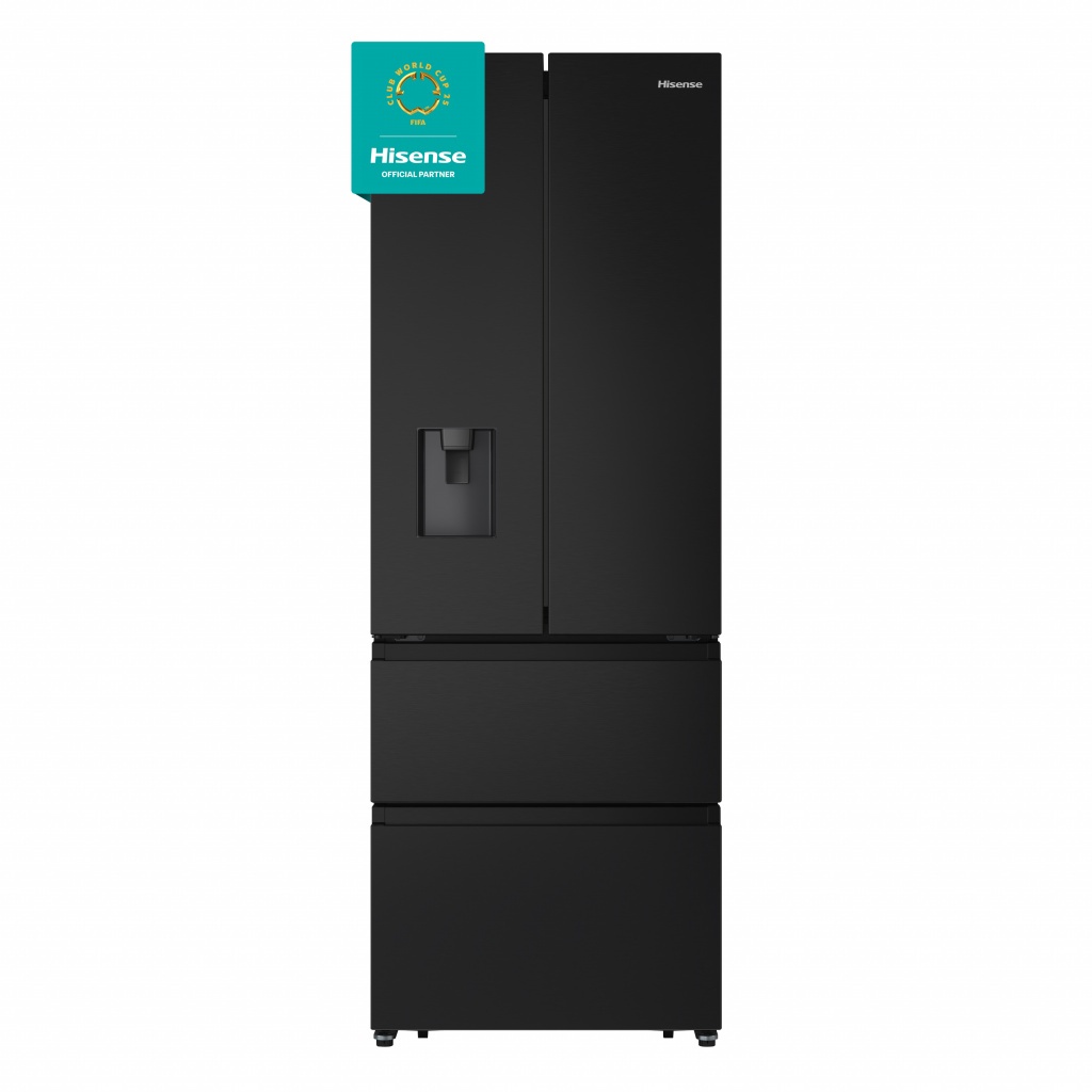 Hisense PureFlat RF632N4WFE Non-Plumbed Total No Frost American Fridge Freezer – Black / Stainless Steel – E Rated #386634