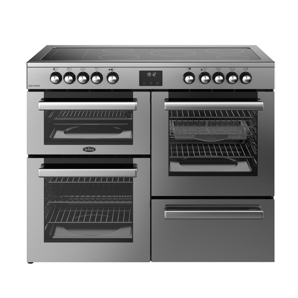 Belling Cookcentre 110E 110cm Electric Range Cooker with Ceramic Hob – Stainless Steel – A/A Rated #390501