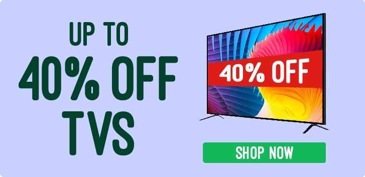 Up to 40% off TVs mobile banner