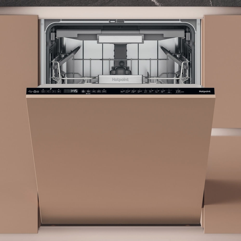 Hotpoint H7IHP42LUK Fully Integrated Full Size Dishwasher – Black Control Panel with Fixed Door Fixing Kit – C Rated #390847