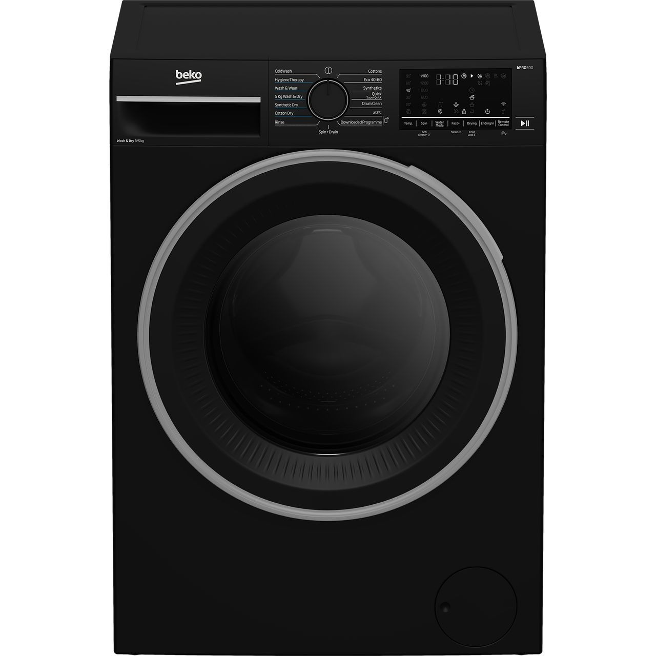 Beko B3D58545UB 8Kg / 5Kg Washer Dryer with 1400 rpm – Black – D Rated [Wash&Dry], A Rated [Wash Only] #391190
