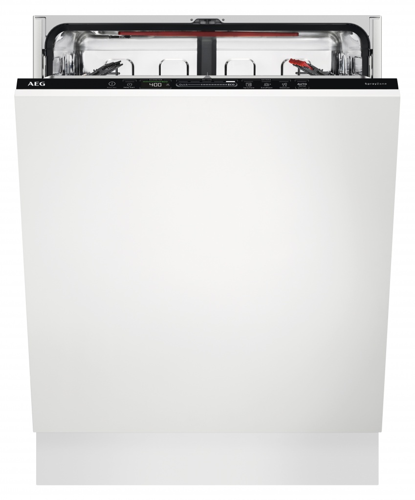 AEG 7000 Series FSE84607P Fully Integrated Full Size Dishwasher – Black Control Panel with Sliding Door Fixing Kit – C Rated #390741