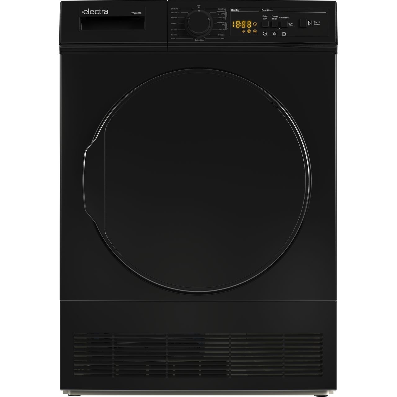 Electra TDC8101B 8Kg Condenser Tumble Dryer – Black – B Rated #391477