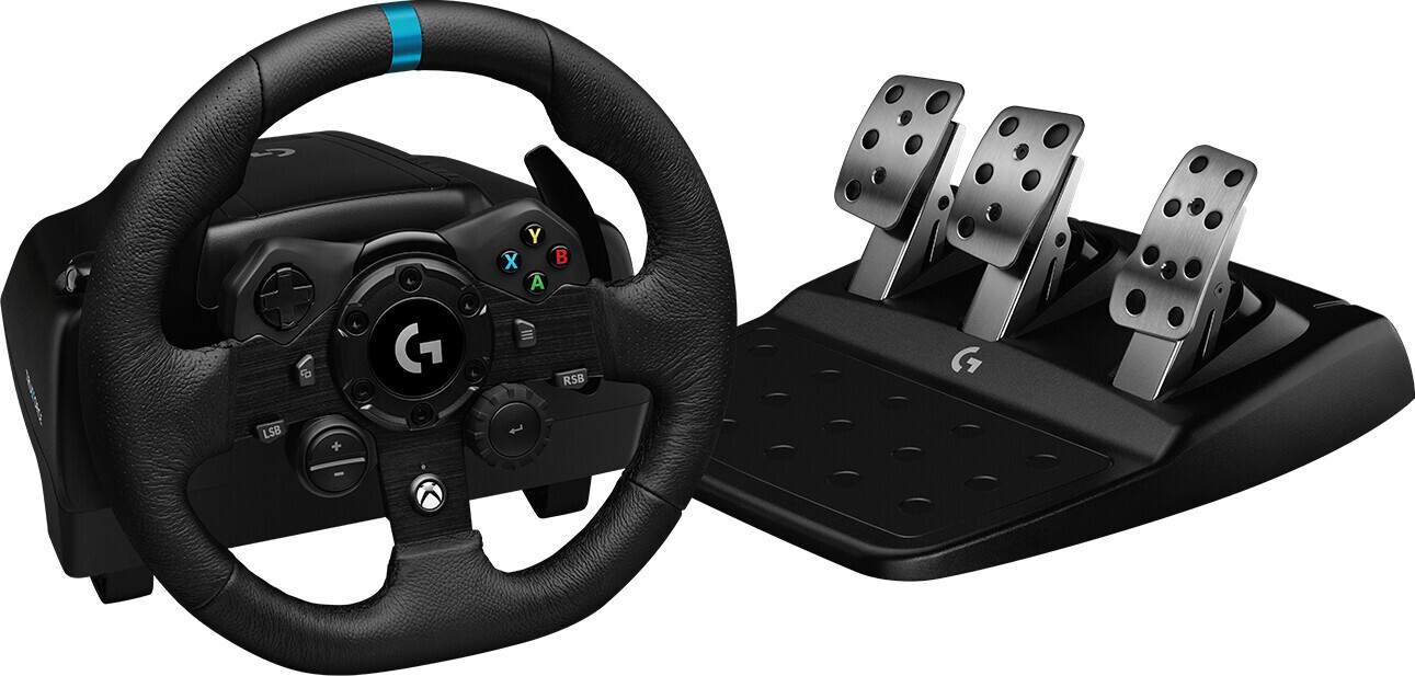 Logitech G923 Racing Wheel and Pedals Steering Wheel and Pedals – Black (941-000160) #376967