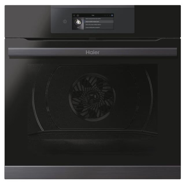 Haier I-Touch Series 4 Single Oven, Multi-level, 70 liters, Pyrolytic, Class A+, Black, #381439