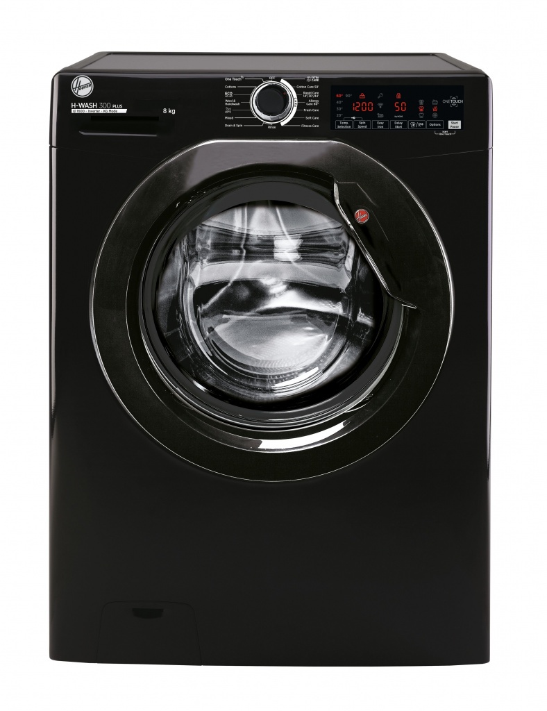 Hoover H-WASH 300 LITE H3W68TMBBE/1-80 8kg Washing Machine with 1600 rpm – Black – B Rated #387306