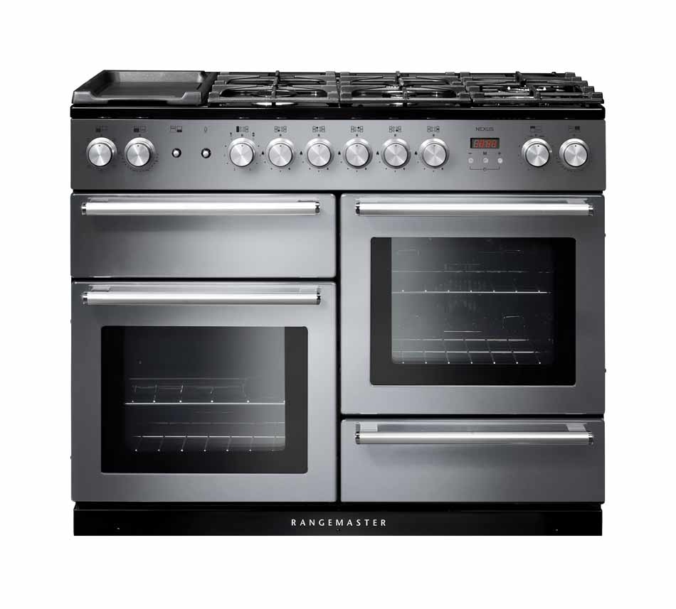 Rangemaster Nexus NEX110DFFSS/C 110cm Dual Fuel Range Cooker – Stainless Steel – A/A Rated #383479