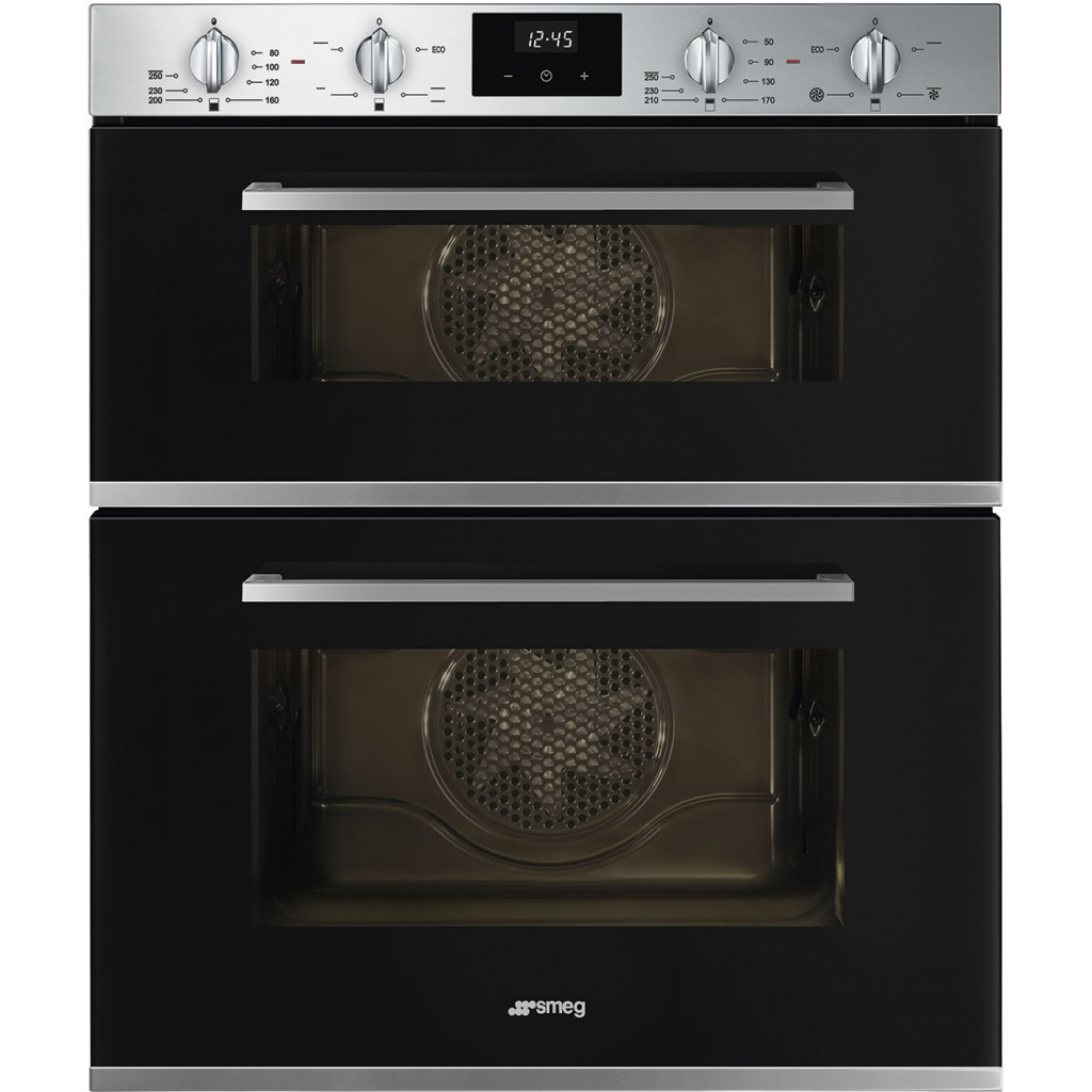 Smeg Cucina DUSF400B Built Under Electric Double Oven – Black – A/B Rated #388088