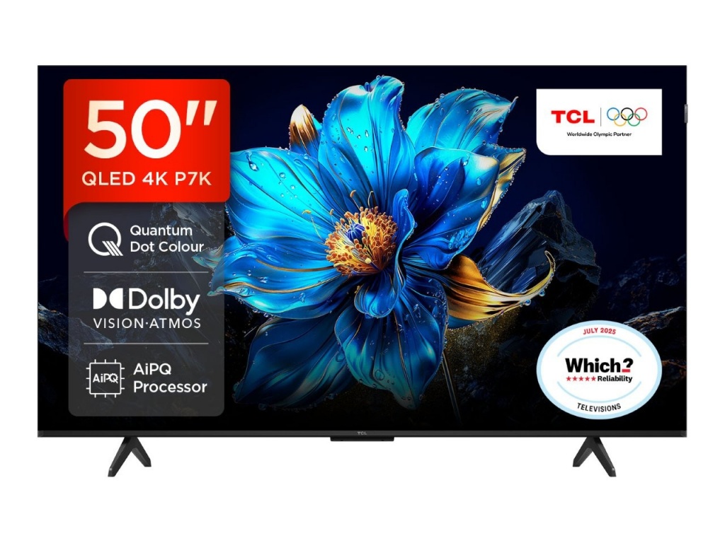 TCL P7K 50″ 4K Ultra HD QLED Smart Google TV [2025] – 50P7K-UK #390237